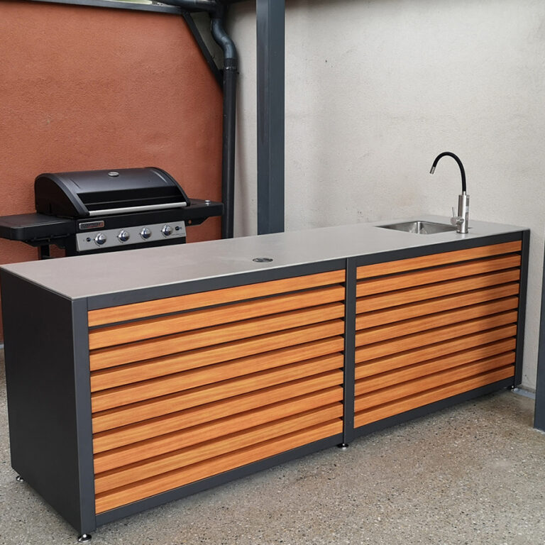 large outdoor kitchen