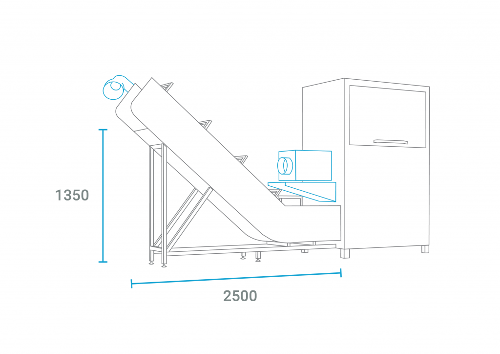 Dust particle filtration system for CardboxPRESS 200