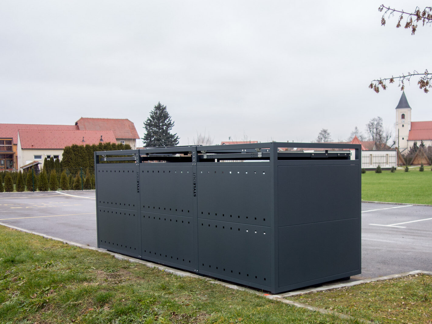 Box per contenitori dei rifiuti StyleOUT® 1100 per cassonetti più grandi