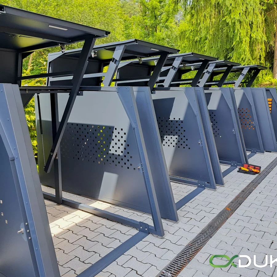 Installation von Fahrradschuppen