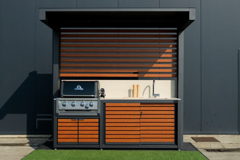 Dukin outdoor kitchen with canopy